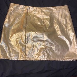 Gold Mini Skirt